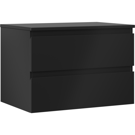 Mexen Orio bathroom cabinet under the sink 70 cm with countertop, 2 drawers, black matte - 91A10-07047-2-BFFC71