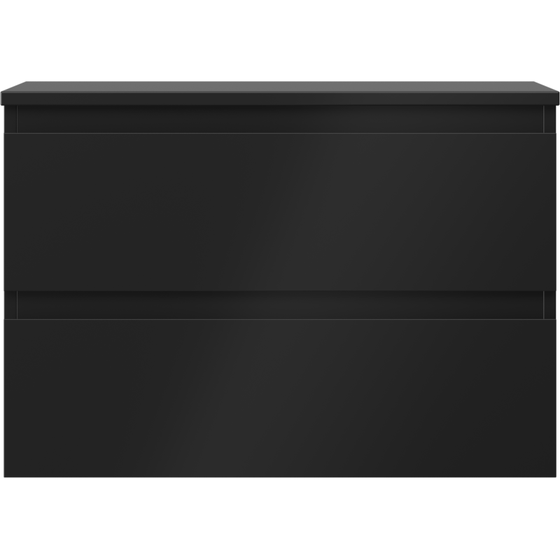 Mexen Orio bathroom cabinet under the sink 70 cm with countertop, 2 drawers, black matte - 91A10-07047-2-BFFC71