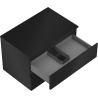 Mexen Orio bathroom cabinet for countertop 70 cm with countertop, 2 drawers, matte black - 91A10-07047-2-BFFC71