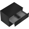 Mexen Orio bathroom cabinet under the sink 70 cm with countertop, 2 drawers, black matte - 91A10-07047-2-BFFC71