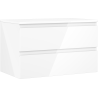 Mexen Orio 80 cm Bathroom Cabinet with Countertop, 2 Drawers, White Gloss - 91A10-08047-2-BFFC00