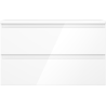 Mexen Orio 80 cm Bathroom Cabinet with Countertop, 2 Drawers, White Gloss - 91A10-08047-2-BFFC00