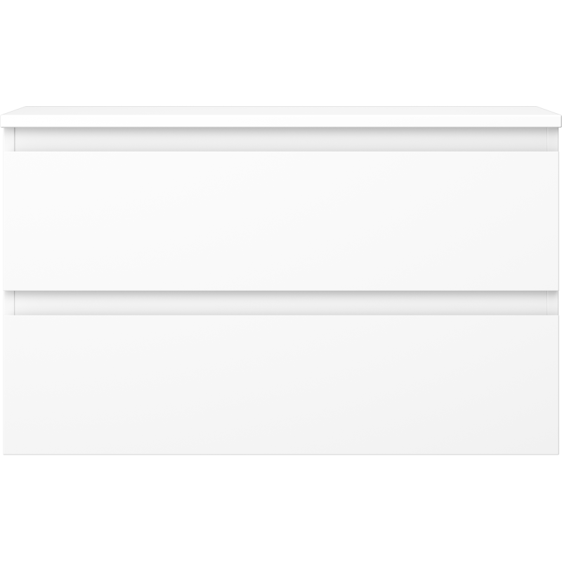 Mexen Orio 80 cm Under-Sink Bathroom Cabinet with Countertop, 2 Drawers, Matte White - 91A10-08047-2-BFFC01