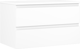Mexen Orio 80 cm Under-Sink Bathroom Cabinet with Countertop, 2 Drawers, Matte White - 91A10-08047-2-BFFC01