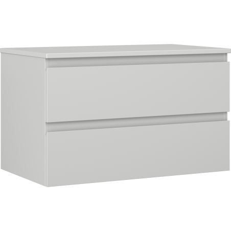 Mexen Orio bathroom cabinet under washbasin 80 cm with countertop, 2 drawers, gray matte - 91A10-08047-2-BFFC62