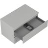Mexen Orio bathroom cabinet under washbasin 80 cm with countertop, 2 drawers, gray matte - 91A10-08047-2-BFFC62