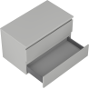 Mexen Orio bathroom cabinet under washbasin 80 cm with countertop, 2 drawers, gray matte - 91A10-08047-2-BFFC62