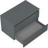 Mexen Orio bathroom cabinet under sink 80 cm with countertop, 2 drawers, matte graphite - 91A10-08047-2-BFFC66