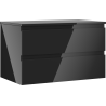 Mexen Orio bathroom cabinet for countertop 80 cm with countertop, 2 drawers, black gloss - 91A10-08047-2-BFFC70