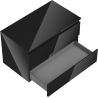 Mexen Orio bathroom cabinet for countertop 80 cm with countertop, 2 drawers, black gloss - 91A10-08047-2-BFFC70