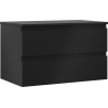 Mexen Orio bathroom cabinet with countertop 80 cm, 2 drawers, matte black - 91A10-08047-2-BFFC71