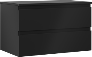 Mexen Orio bathroom cabinet with countertop 80 cm, 2 drawers, matte black - 91A10-08047-2-BFFC71