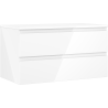 Mexen Orio 90 cm Bathroom Cabinet with Countertop, 2 Drawers, White Gloss - 91A10-09047-2-BFFC00
