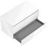 Mexen Orio bathroom cabinet under-sink 90 cm with countertop, 2 drawers, white gloss - 91A10-09047-2-BFFC00