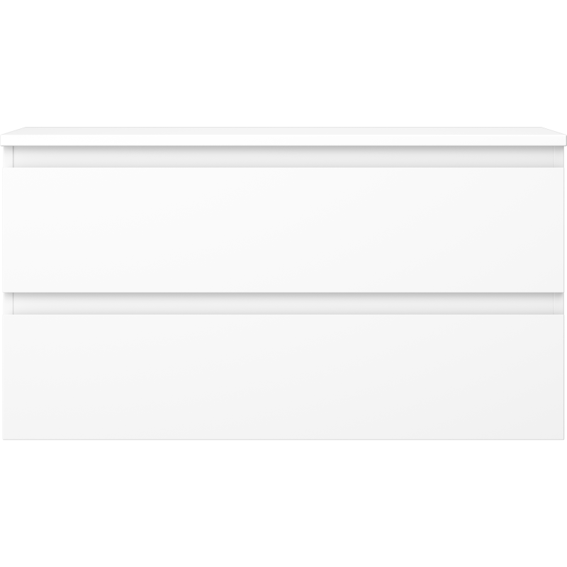 Mexen Orio bathroom cabinet 90 cm with countertop, 2 drawers, matt white - 91A10-09047-2-BFFC01