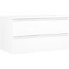 Mexen Orio bathroom vanity cabinet 90 cm with countertop, 2 drawers, white matte - 91A10-09047-2-BFFC01