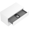 Mexen Orio bathroom vanity cabinet 90 cm with countertop, 2 drawers, white matte - 91A10-09047-2-BFFC01