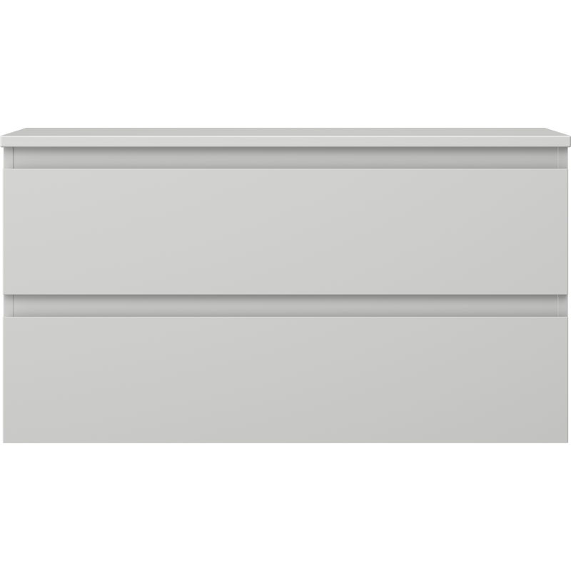 Mexen Orio 90 cm Under-Sink Bathroom Cabinet with Countertop, 2 Drawers, Matte Grey - 91A10-09047-2-BFFC62