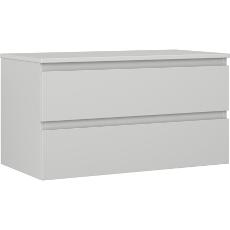 Mexen Orio 90 cm Under-Sink Bathroom Cabinet with Countertop, 2 Drawers, Matte Grey - 91A10-09047-2-BFFC62