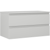 Mexen Orio 90 cm Under-Sink Bathroom Cabinet with Countertop, 2 Drawers, Matte Grey - 91A10-09047-2-BFFC62