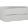 Mexen Orio bathroom cabinet under the sink 90 cm with countertop, 2 drawers, matte gray - 91A10-09047-2-BFFC62