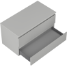 Mexen Orio bathroom cabinet under the sink 90 cm with countertop, 2 drawers, matte gray - 91A10-09047-2-BFFC62
