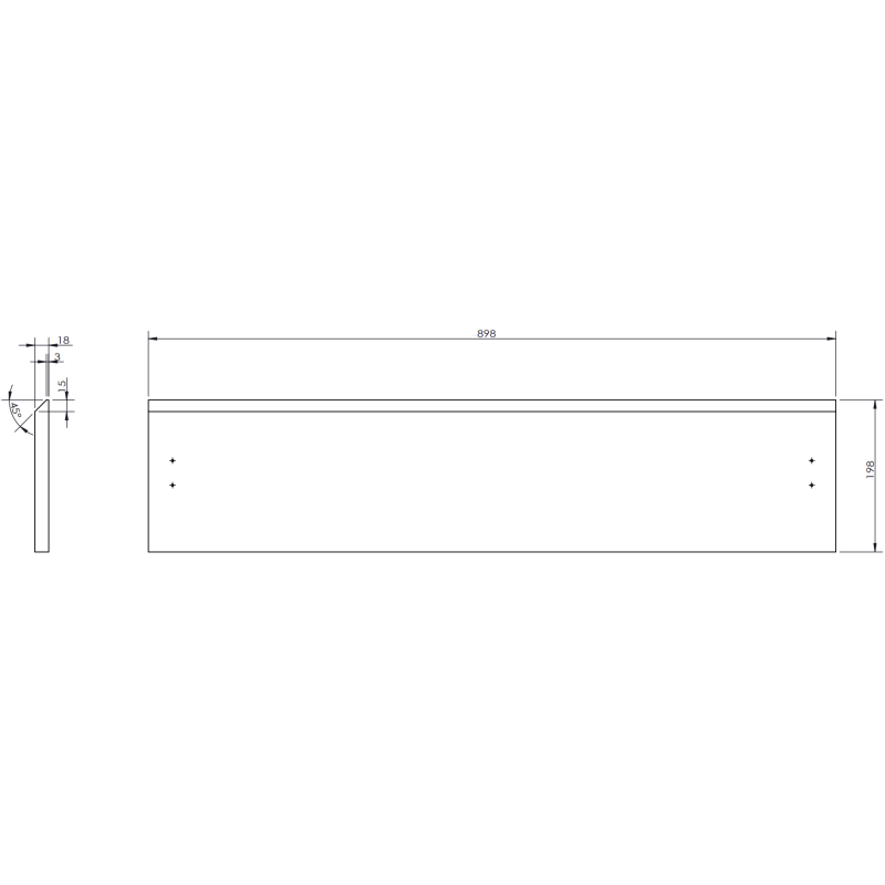 Mexen Orio 90 cm Bathroom Cabinet with Countertop, 2 Drawers, Matte Graphite - 91A10-09047-2-BFFC66