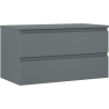 Mexen Orio bathroom cabinet for washbasin 90 cm with countertop, 2 drawers, matte graphite - 91A10-09047-2-BFFC66