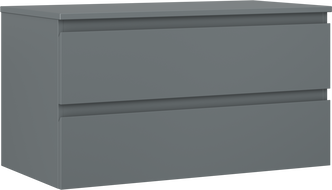 Mexen Orio bathroom cabinet for washbasin 90 cm with countertop, 2 drawers, matte graphite - 91A10-09047-2-BFFC66