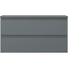 Mexen Orio 90 cm Bathroom Cabinet with Countertop, 2 Drawers, Matte Graphite - 91A10-09047-2-BFFC66