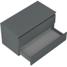 Mexen Orio bathroom cabinet for washbasin 90 cm with countertop, 2 drawers, matte graphite - 91A10-09047-2-BFFC66