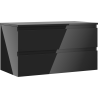Mexen Orio bathroom cabinet for under-sink 90 cm with countertop, 2 drawers, black gloss - 91A10-09047-2-BFFC70