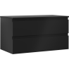 Mexen Orio bathroom cabinet for a washbasin 90 cm with countertop, 2 drawers, black matte - 91A10-09047-2-BFFC71