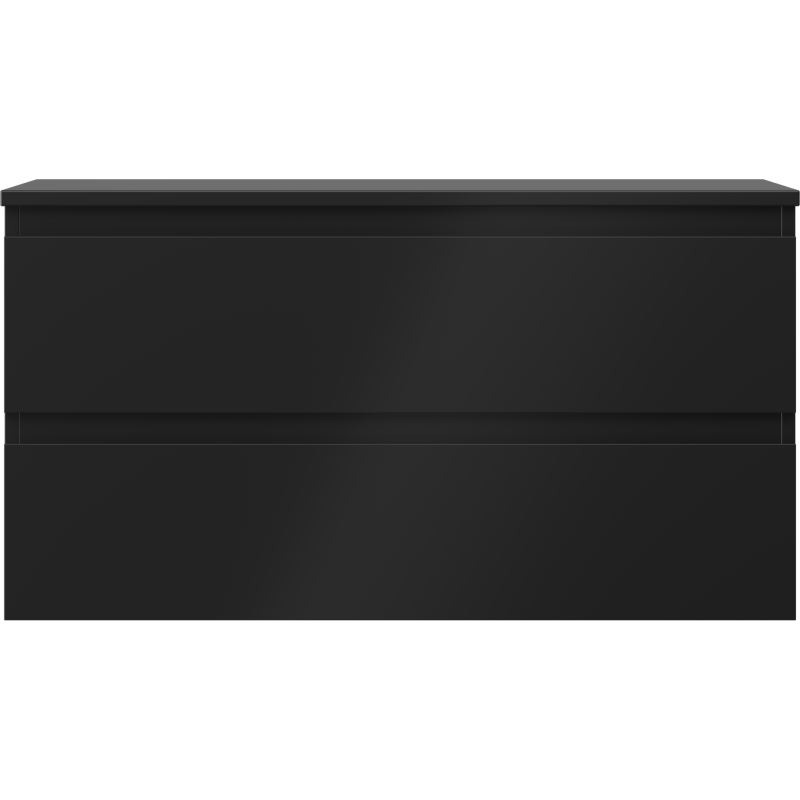 Mexen Orio bathroom cabinet for a washbasin 90 cm with countertop, 2 drawers, black matte - 91A10-09047-2-BFFC71