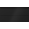 Mexen Orio bathroom vanity unit 90 cm with countertop, 2 drawers, black matte - 91A10-09047-2-BFFC71