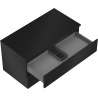 Mexen Orio bathroom vanity unit 90 cm with countertop, 2 drawers, black matte - 91A10-09047-2-BFFC71