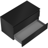 Mexen Orio bathroom vanity unit 90 cm with countertop, 2 drawers, black matte - 91A10-09047-2-BFFC71