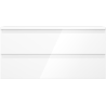 Mexen Orio bathroom cabinet under-sink 100 cm with countertop, 2 drawers, glossy white - 91A10-10047-2-BFFC00