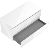 Mexen Orio bathroom cabinet under-sink 100 cm with countertop, 2 drawers, glossy white - 91A10-10047-2-BFFC00