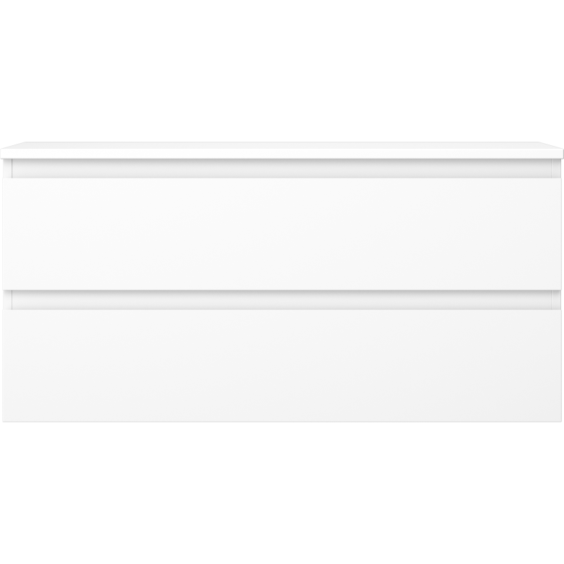 Mexen Orio 100 cm bathroom cabinet with countertop, 2 drawers, white matte - 91A10-10047-2-BFFC01