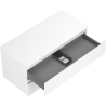 Mexen Orio bathroom cabinet under sink 100 cm with countertop, 2 drawers, white matte - 91A10-10047-2-BFFC01
