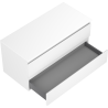 Mexen Orio bathroom cabinet under sink 100 cm with countertop, 2 drawers, white matte - 91A10-10047-2-BFFC01