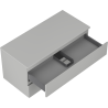 Mexen Orio 100 cm Bathroom Cabinet with Countertop, 2 Drawers, Matte Gray - 91A10-10047-2-BFFC62