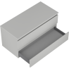 Mexen Orio 100 cm Bathroom Cabinet with Countertop, 2 Drawers, Matte Gray - 91A10-10047-2-BFFC62