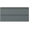 Mexen Orio bathroom cabinet under sink 100 cm with countertop, 2 drawers, matte graphite - 91A10-10047-2-BFFC66