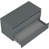 Mexen Orio bathroom cabinet under sink 100 cm with countertop, 2 drawers, matte graphite - 91A10-10047-2-BFFC66