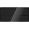 Mexen Orio bathroom cabinet for 100 cm countertop with top, 2 drawers, black gloss - 91A10-10047-2-BFFC70