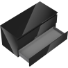 Mexen Orio bathroom vanity cabinet 100 cm with countertop, 2 drawers, black gloss - 91A10-10047-2-BFFC70
