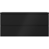 Mexen Orio bathroom cabinet under sink 100 cm with countertop, 2 drawers, matte black - 91A10-10047-2-BFFC71