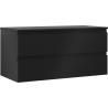 Mexen Orio bathroom cabinet under sink 100 cm with countertop, 2 drawers, matte black - 91A10-10047-2-BFFC71